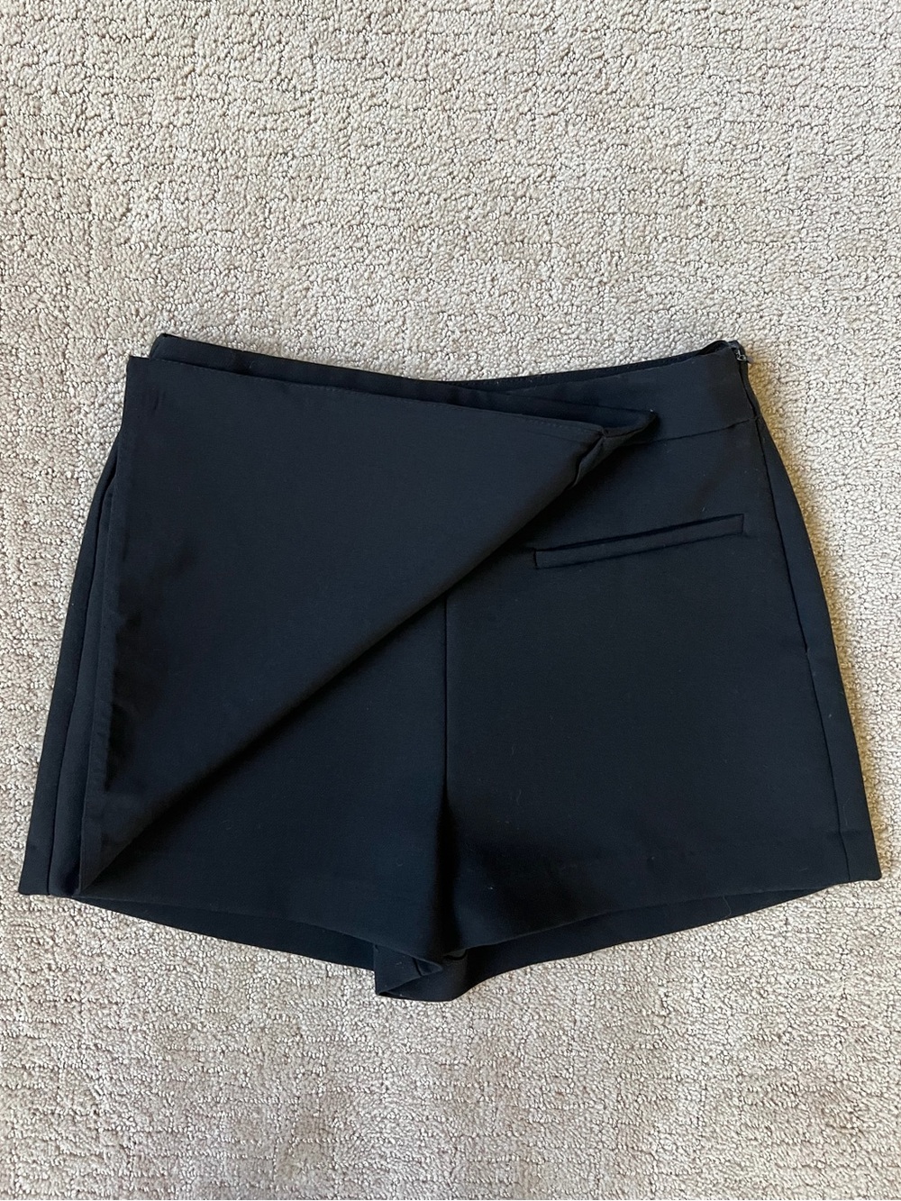 NWOT Zara Women’s Asymmetrical Mini Wrap Skort - Picture 3 of 10